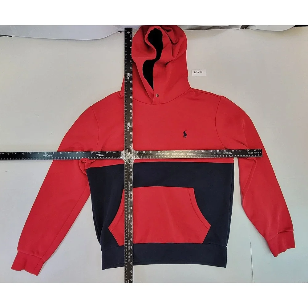 Polo‎ Ralph Lauren Colorblock Red Navy Hoodie Sweatshirt Men's Small